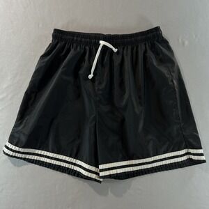 Vintage Vital Black Nylon Soccer Shorts Mens M 80s 90s Retro Athletic Drawstring